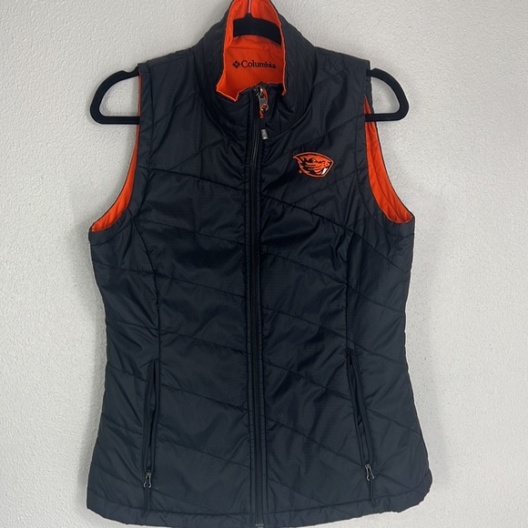 Columbia Men’s Reversible Oregon State OSU Beavers full zip water resistant vest - Picture 7 of 8